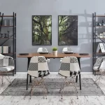Oblazinjen jedilni stol Frida Patchwork 9