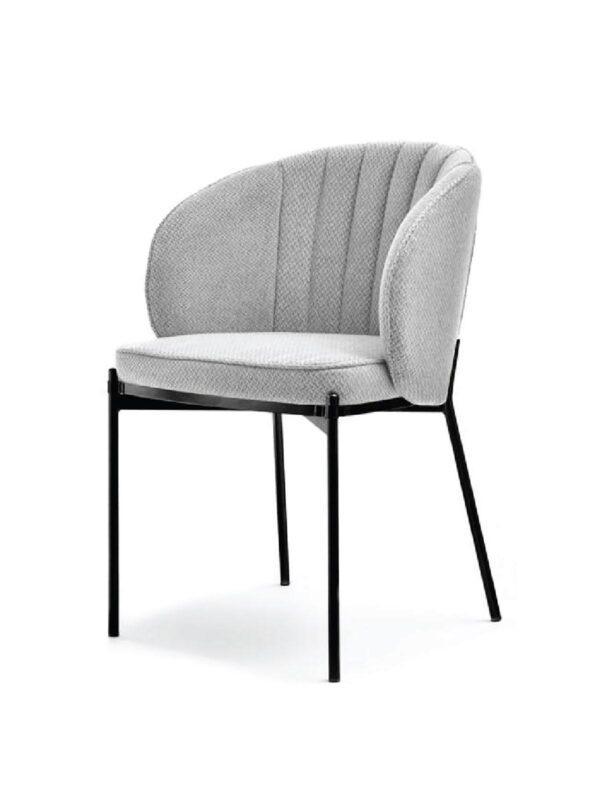 Oblazinjen jedilni stol Malek Black