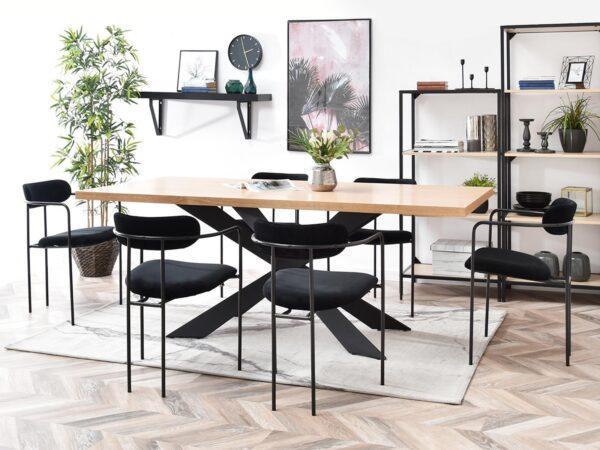 Oblazinjen jedilni stol Odissa Black - Image 6