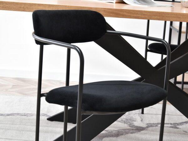 Oblazinjen jedilni stol Odissa Black - Image 15