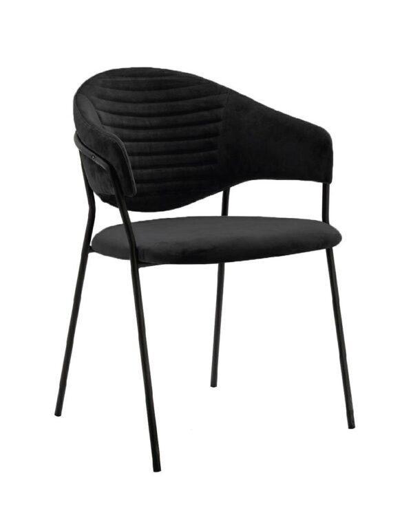 Oblazinjen jedilni stol Linda Black