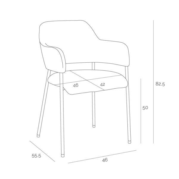 Oblazinjen jedilni stol Rotan - Image 13