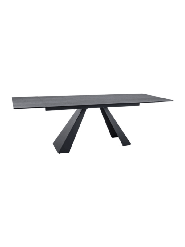 Steklena jedilna miza Petal 160 Black