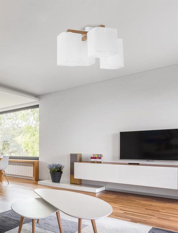 Stropna svetilka Pet Quattro White - Image 4