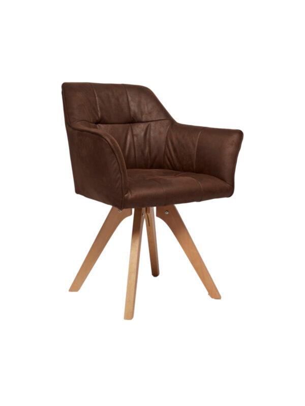 Oblazinjen jedilni stol Arm retro