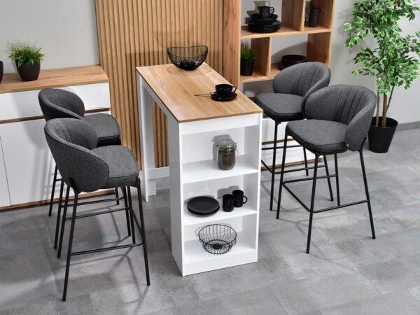 Oblazinjen barski stol Malek II Black - Image 13