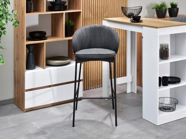 Oblazinjen barski stol Malek II Black - Image 3