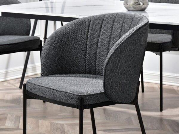 Oblazinjen jedilni stol Malek Black - Image 13