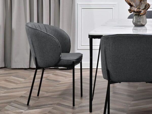 Oblazinjen jedilni stol Malek Black - Image 14