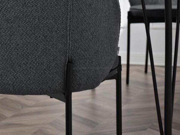 Oblazinjen jedilni stol Malek Black - Image 6
