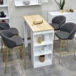 Oblazinjen barski stol Malek Gold II 7