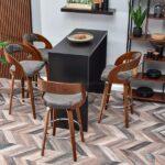 Oblazinjen barski stol Nida 23