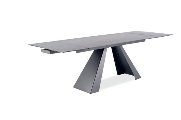 Keramična jedilna miza Petal 160 Grey - Image 3