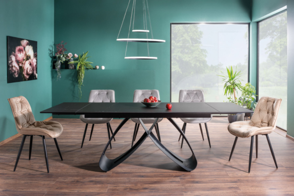 Keramična jedilna miza Sahara Black 160 - Image 2