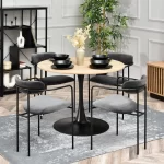 Oblazinjen jedilni stol Odissa Black 9