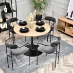 Oblazinjen jedilni stol Odissa Black 11