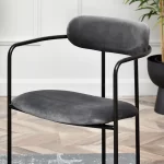 Oblazinjen jedilni stol Odissa Black 15
