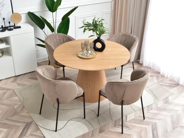 Oblazinjen jedilni stol Malek Black - Image 18