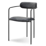 Oblazinjen jedilni stol Odissa Black 1