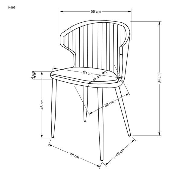 Oblazinjen jedilni stol Tiff - Image 11