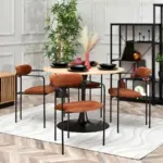 Oblazinjen jedilni stol Odissa Black 17