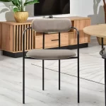 Oblazinjen jedilni stol Odissa Black 25