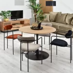 Oblazinjen jedilni stol Odissa Black 27