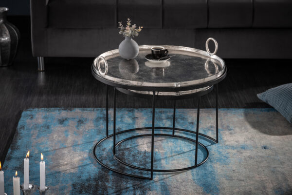 Kovinska mizica Orient Silver XL - Image 6