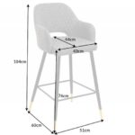 Oblazinjen barski stol Eiffel 75 13