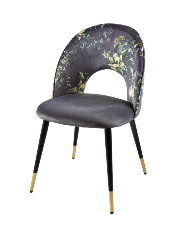 Oblazinjen jedilni stol Glamour Grey