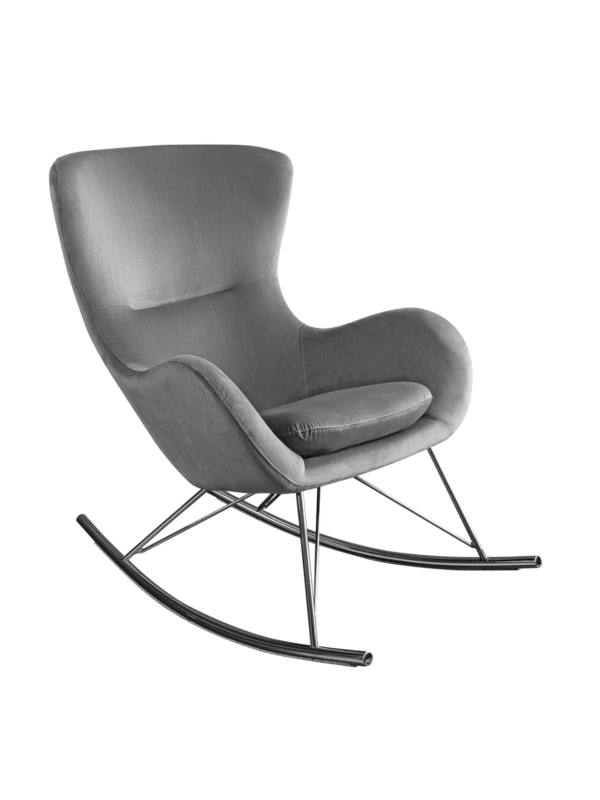 Oblazinjen fotelj Swingy Chrome
