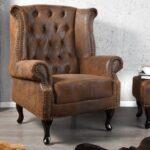 Oblazinjen fotelj Pieter Brown 3