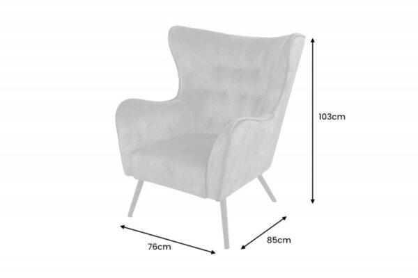 Oblazinjen fotelj Amstel F Grey - Image 2