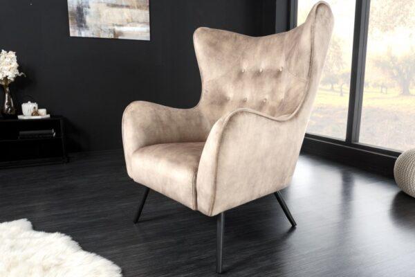 Oblazinjen fotelj Amstel F Champagne - Image 3