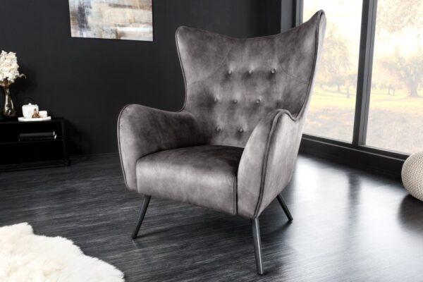 Oblazinjen fotelj Amstel F Grey - Image 3