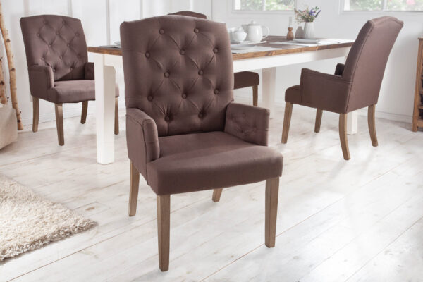 Oblazinjen jedilni stol Castor Brown - Image 2