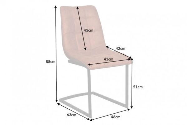 Oblazinjen jedilni stol Vice Brown - Image 7