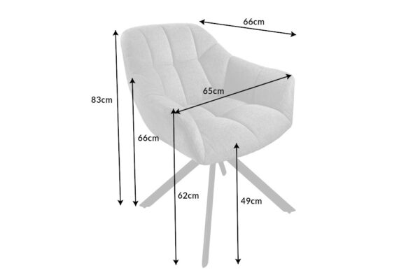 Oblazinjen jedilni stol Diomed - Image 3