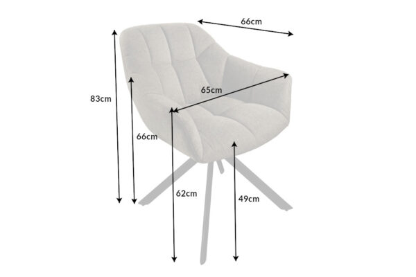 Oblazinjen jedilni stol Diomed - Image 3