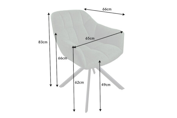 Oblazinjen jedilni stol Diomed - Image 3