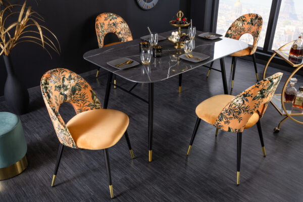 Oblazinjen jedilni stol Glamour Yellow - Image 2