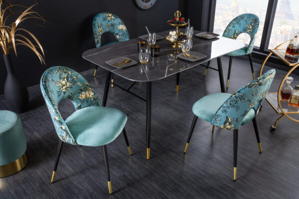 Oblazinjen jedilni stol Glamour Blue - Image 2