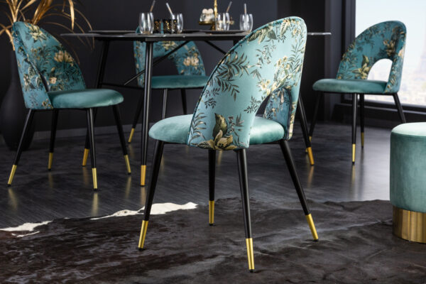 Oblazinjen jedilni stol Glamour Blue - Image 3