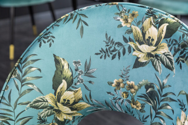 Oblazinjen jedilni stol Glamour Blue - Image 4