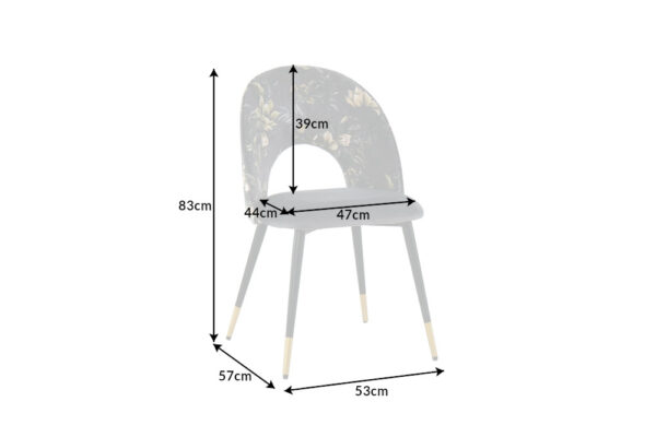 Oblazinjen jedilni stol Glamour Grey - Image 6