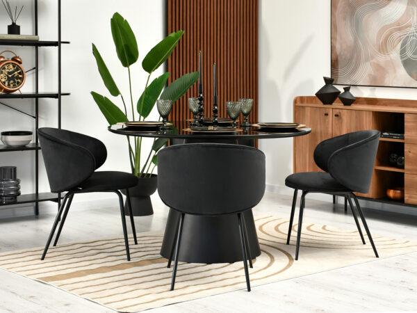Oblazinjen jedilni stol Odelia Black - Image 16