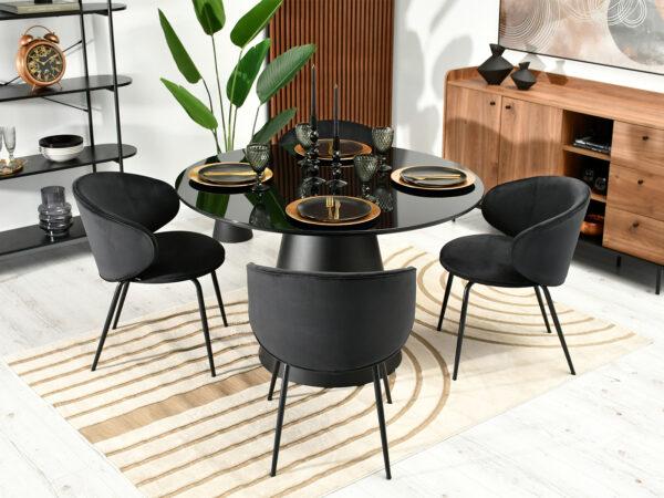 Oblazinjen jedilni stol Odelia Black - Image 5