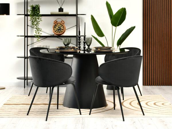 Oblazinjen jedilni stol Odelia Black - Image 9
