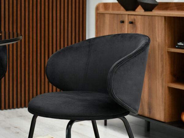 Oblazinjen jedilni stol Odelia Black - Image 11