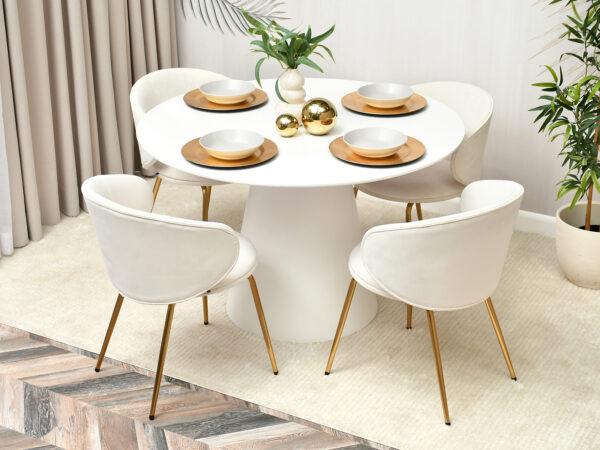 Oblazinjen jedilni stol Odelia Gold - Image 6